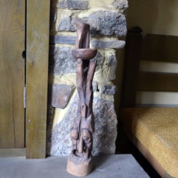 Carved Wooden Figurine Old Man - thumbnail 3