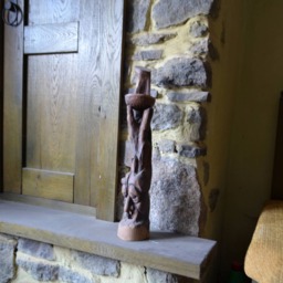 Carved Wooden Figurine Old Man - thumbnail 4
