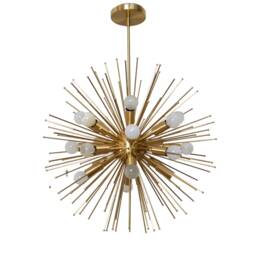 Stunning Statement Mid Century Sputnik Chandelier , Large Starburst Ceiling Lamp Light Dining Entrance Hallway Bedroom 20 Light - thumbnail 2