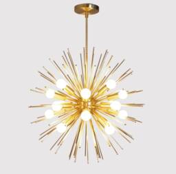 Stunning Statement Mid Century Sputnik Chandelier , Large Starburst Ceiling Lamp Light Dining Entrance Hallway Bedroom 20 Light - thumbnail 1