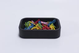 Black Paper Clip Holder, Wooden Large Tray, Desk Organizer, Office Accessories, Boyfriend Christmas Gift - thumbnail 1