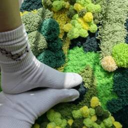 Custom Moss Rug, Handmade Latch Hook Rug, Custom Rugs, Art Rugs, Fluffy Rug - thumbnail 3