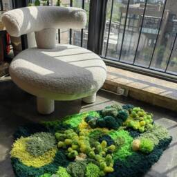 Custom Moss Rug, Handmade Latch Hook Rug, Custom Rugs, Art Rugs, Fluffy Rug - thumbnail 2