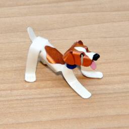 Jack Russell Puppy Handmade Copper Sculpture, Miniature Collectible Dog Art Figurine - thumbnail 3