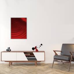 Drama Red Stabile Art Sculpture - Modern Style Retro Atomic Era Midcentury Home Decoration Office Decor Table Mobiles Contemporary