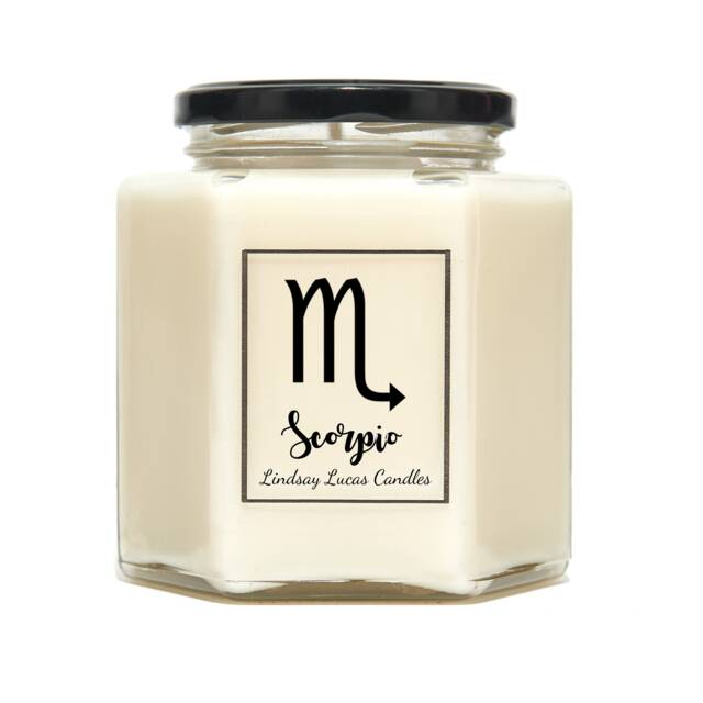 Scorpio Horoscope Scented Candle, Zodiac Constellation Astrology Gift, Star Sign Birthday Candles Astronomy - image 1
