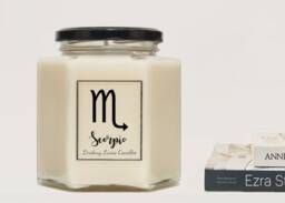 Scorpio Horoscope Scented Candle, Zodiac Constellation Astrology Gift, Star Sign Birthday Candles Astronomy - thumbnail 2