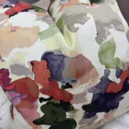 Decorative Cushion Cover, Multicoloured Floral Pillow Cover, Watercolour Floral Throw Designer Fabric - thumbnail 3