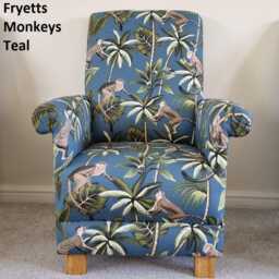 Handcrafted Nautical Children's Chair Fryetts Maritime Blue Fabric Armchair Boys Girls Seat Seagulls - thumbnail 4