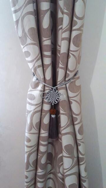 Handmade Chinese Knot Curtain Tie Asian Style Tassel Rope - Set Of 2 - image 1