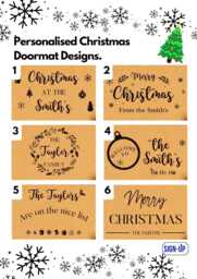 Personalised Xmas Doormat - Coir Custom Welcome Door Mat Housewarming Gift Home - thumbnail 1