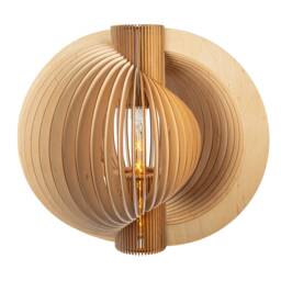 Art Deco Wood Pendant Light, Handmade Wooden Chandelier - thumbnail 3