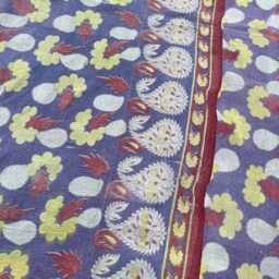 Handmade Block Print Patchwork Reversible Cotton Kantha Quilt Lightweight Blanket - thumbnail 4