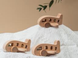 Montessori Toy - Personalized Wooden Airplane/Wooden Baby Children's Room Decoration Gift - thumbnail 1