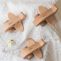 Montessori Toy - Personalized Wooden Airplane/Wooden Baby Children's Room Decoration Gift - thumbnail 2