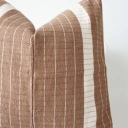 Brown Tribal Hemp Hand Woven Natural Dye Color Hmong Lumbar Pillow Cover - thumbnail 2