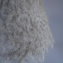 Handfelted Lampshade, Pendant Light, Lamp, Grey Hanging Felted Natural Wool & Lace Fabric. Made To Order - thumbnail 4