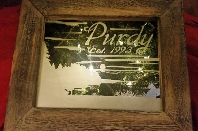 Personalized Mirror, Custom Black, Large Bar, Engraved Bar Mirror 11x14 - image 1