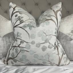 Voyage Maison Fabric, Topola Duck Egg/Decorative Cushion Cover, Pillow Cover For Sofa, Bed, Window, Chair, Living Room& Made in UK - thumbnail 1