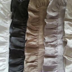 Linen Sheet Blanket With Ruffle Edge, Large Enough To Use As Bed Cover, Couch Cover - thumbnail 3