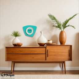 Mid Century Modern Clock By Royale in Royalexe Laminate - Asymmetric 12 Colours - thumbnail 2