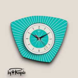 Mid Century Modern Clock By Royale in Royalexe Laminate - Asymmetric 12 Colours - thumbnail 1