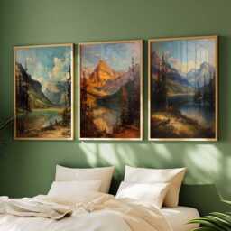 Set Of 3 Banff Canada Posters, Travel Posters Set, Prints, Canadian Wall Art, National Park Decor, Mountain Print - thumbnail 3
