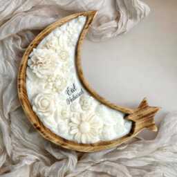 Large Moon Scented Candle Eid Mubarak Gift, Ramadan Decor - thumbnail 2
