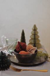Natural Drops Paper Decoration/Set 3 Pcs/, Christmas Decoration, Ball, Honeycomb Scandi Decoration - thumbnail 1