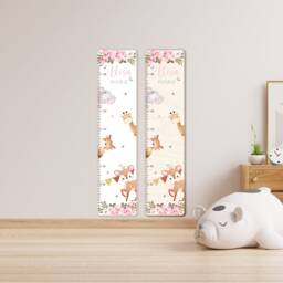 Personalized Wooden Growth Chart 65-150 cm, Personalized With Name & Motif, Measuring Stick, Christening Gift, Children's Room, Birthday