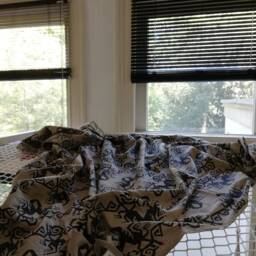 Hand Block Printed Cotton Bedspread Geometric Throw - Garuda Black - thumbnail 3