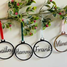 Personalized Mirrored Acrylic Christmas Bauble - Custom Ornament - thumbnail 3