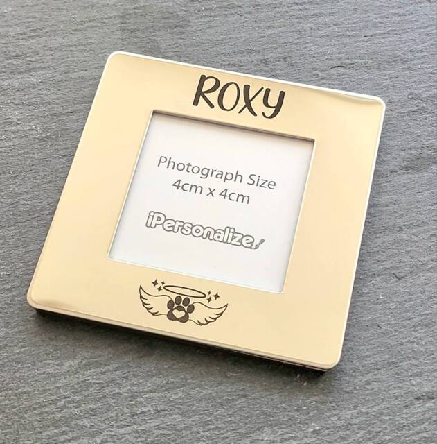 Small Fridge Magnet Photo Frame, Various Fonts & Symbols To Choose From. Photo Size 4x4cm - image 1