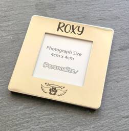 Small Fridge Magnet Photo Frame, Various Fonts & Symbols To Choose From. Photo Size 4x4cm - thumbnail 1