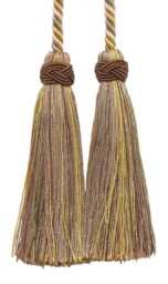 "D??copro Double Tassel Curtain & Drapery Tieback/Holdback, 4"", 26" - thumbnail 1