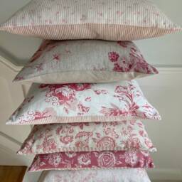 Cabbages & Roses Metro Pink Rectangular Cushion Cover Made To Order 45cm X 30cm - thumbnail 2