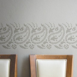 Paisley Wall Border Stencil For Diy Decor - Indian Paisley Design - thumbnail 2