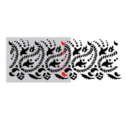 Paisley Wall Border Stencil For Diy Decor - Indian Paisley Design - thumbnail 4
