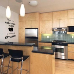 Breakfast in Bed Kitchen Quote Vinyl Wall Decal - thumbnail 3
