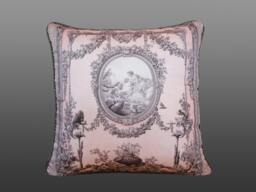 Baroque Pillow - Pink/Grey - thumbnail 1