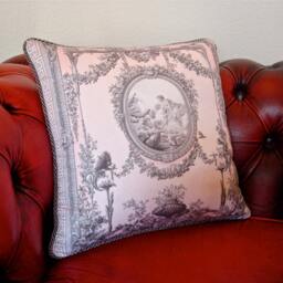 Baroque Pillow - Pink/Grey - thumbnail 2