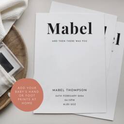 Personalised Footprint Kit Nursery Decor New Baby Gift Birth Details Personalised Keepsake - thumbnail 3