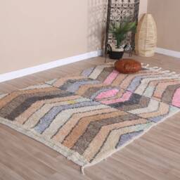 Authentic Boujaad Rug, Soft Moroccan Rug 5x8 Ft - thumbnail 3