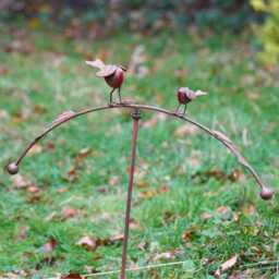 Large Robin Balancer Stake Metal Garden Ornament Outdoor Decoration Balance Gift - British Bird Watcher Gardening