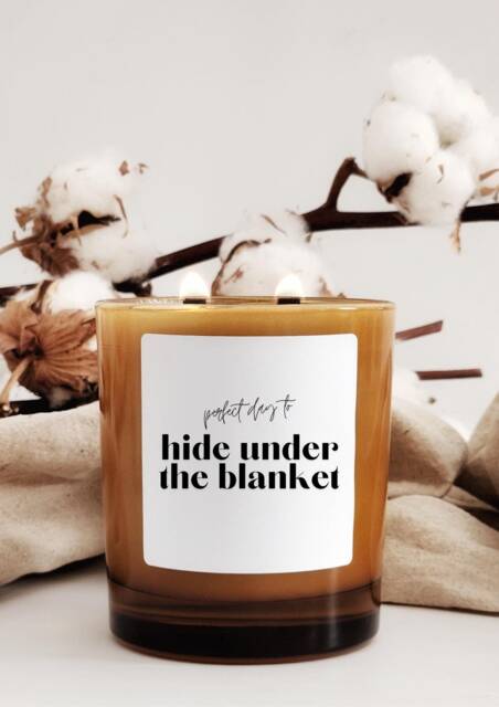 Cozy Autumn Amber Jar Candle - 120/180/300/500G- Custom Labels Available - Wood Wick Perfect Gift Pumpkin Chocolate - image 1