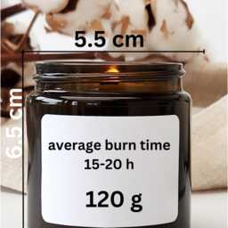 Cozy Autumn Amber Jar Candle - 120/180/300/500G- Custom Labels Available - Wood Wick Perfect Gift Pumpkin Chocolate - thumbnail 4