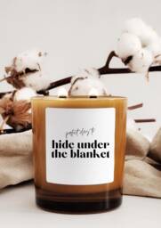 Cozy Autumn Amber Jar Candle - 120/180/300/500G- Custom Labels Available - Wood Wick Perfect Gift Pumpkin Chocolate