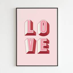 Love - Groovy Valentines Day Music A3 A4 A5 Wall Art Poster Print Gift - thumbnail 2