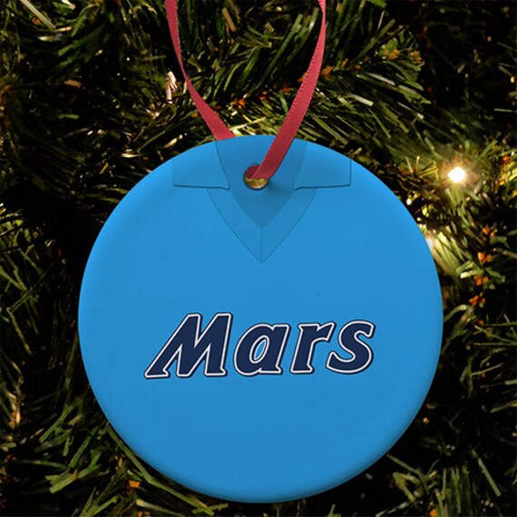 Napoli 1989 Retro Home Shirt Kit Christmas Tree Decoration Bauble Flat Ceramic Great Gift
