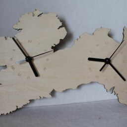 Ireland & Australia Connected Map Clock Country Shape Clock Wooden Map Ie Au Handmade I'm Irish Xmass Gift - thumbnail 3